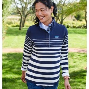 LL bean soft cotton rugby stripe pullover